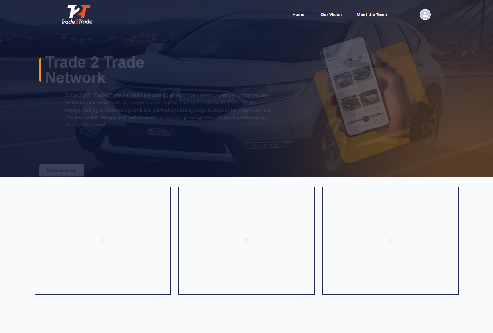 Trade2Trade live site screenshot